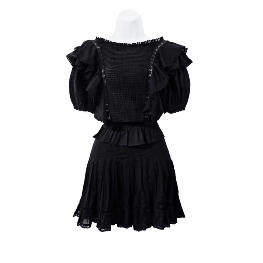 Isabel Marant Etoile Black Naoko Puff Sleeve Dress